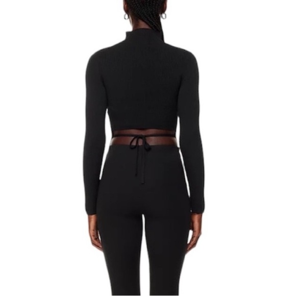 Babaton Black Ribbed Knit Top - Picture 5 of 11